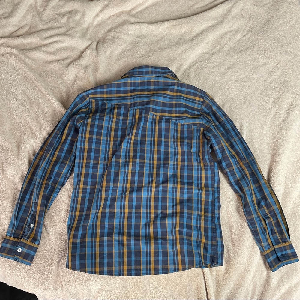 Volcom Button Down - Blue And Gold. - image 2